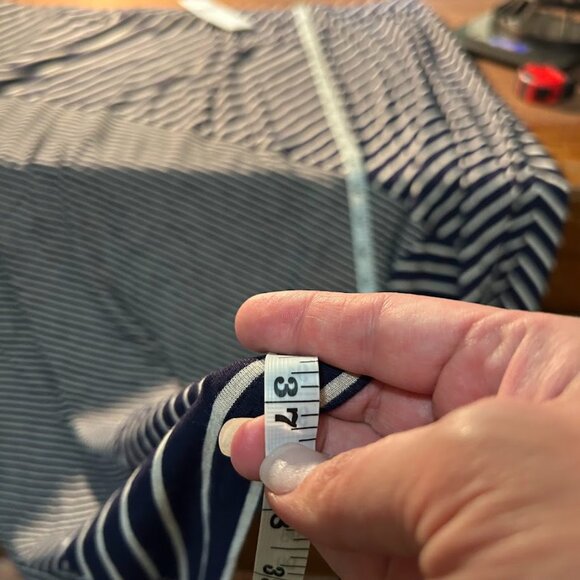 Coldwater Creek 2X Long Modest Striped Navy Skirt XXL Maxi Nautical Fisherman - Picture 5 of 6